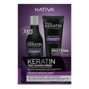 Zestaw Fryzjerski Prostowanie Brazylijskie Kativa Keratin (2 pcs)