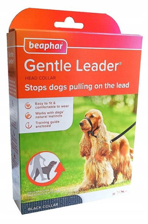 Gentle Leader czarna obroża uzdowa dla psów roz. M