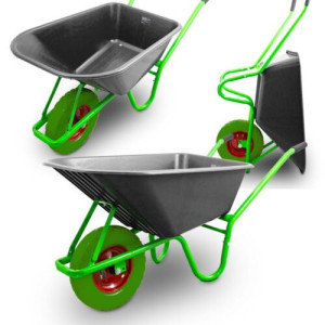 Taczka Ogrodowa Budowlana Jedkokołowa 100L 250Kg Misa PVC