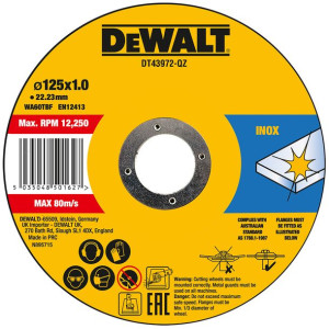 Tarcza do metalu stali INOX 125x1mm DeWALT DT43972