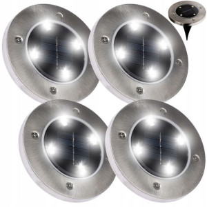 4x Lampka Ogrodowa LED SOLARNA DOGRUNTOWA Wbijana