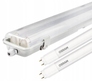 Oprawa Hermetyczna 60cm + 2x Świetlówki LED OSRAM