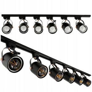 Zestaw 6x Lampa Led Reflektor E27 Szynoprzewód 2m