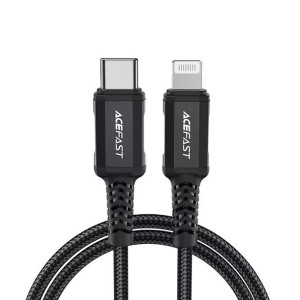 Acefast kabel MFI USB Typ C - Lightning 1,8m, 30W, 3A czarny (C4-01 C Black