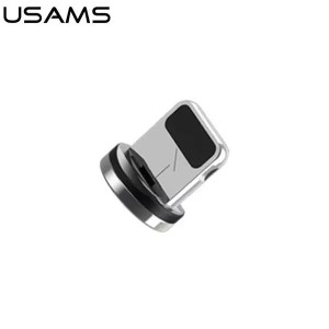 USAMS Adapter magnetyczny Lightning bulk srebrny/silver SJ157USBTA
