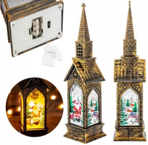 Świąteczna Katedra Lampka Led Dekoracja Lampa
