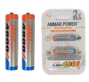 Baterie Akumulatorki Aaa R3 Paluszki 4800 Mah 2szt
