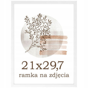 Ramka A4 ramki na zdjęcia 21x30 biała foto nóżka