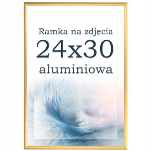 Ramka 24x30 ramki na zdjęcia aluminiowa złota