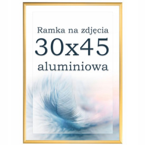 Ramka na zdjęcia 30x45 aluminiowa złota ramki