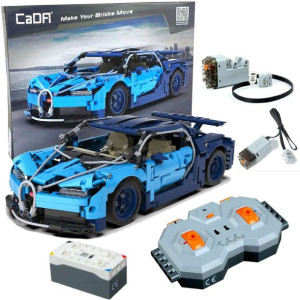 Cada C61028W Klocki supersamochód niebieski pojazd Bugatti 1200 el. + Power