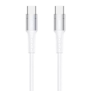 Remax Chaining Series kabel USB Typ C - USB Typ C PD 65W 1m biały (RC-198c)
