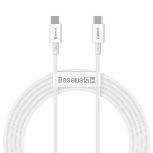 Baseus Superior kabel przewód USB Typ C - USB Typ C  100W 5A 20V 2m biały
