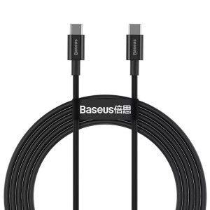 Baseus Superior kabel przewód USB Typ C - USB Typ C 100W 5A 20V 2m czarny