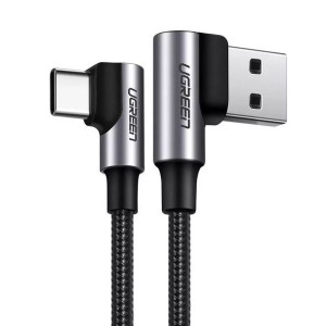 Ugreen kątowy kabel przewód USB - USB Typ C Quick Charge 3.0 QC3.0 3 A