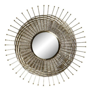 Lustro ścienne DKD Home Decor Żelazo Drewno MDF (81 x 81 x 11 cm)