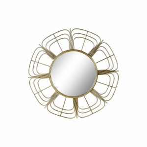 Lustro DKD Home Decor Metal Złoty (80 x 3 x 80 cm)