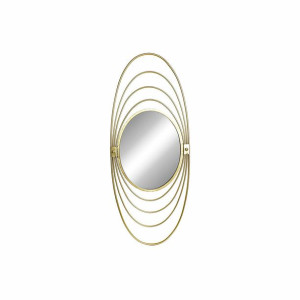 Lustro ścienne DKD Home Decor Metal Szkło Złoty (41 x 2 x 98 cm)