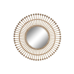 Lustro ścienne DKD Home Decor Lustro Rattan (55 x 2 x 55 cm)