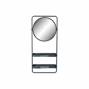 Półka Łazienkowa DKD Home Decor Czarny Metal Lustro (55 x 20 x 120 cm)