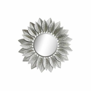 Lustro ścienne DKD Home Decor Lustro Metal Srebro (92 x 8 x 92 cm)