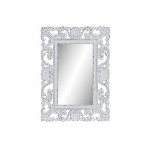 Lustro ścienne DKD Home Decor 39 x 1,5 x 55,5 cm Biały Drewno MDF