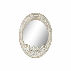 Lustro ścienne DKD Home Decor MDF Biały Drewno mango (66 x 4 x 90 cm)