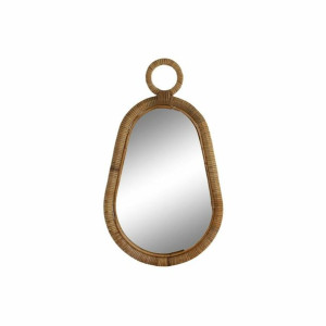 Lustro ścienne DKD Home Decor Lustro Brązowy Rattan (39 x 2 x 68 cm)