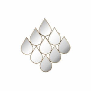 Lustro ścienne DKD Home Decor Lustro Złoty Metal (65 x 2,5 x 72,5 cm)