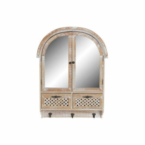 Lustro ścienne DKD Home Decor Lustro Drewno Brązowy (55,5 x 15 x 71 cm)