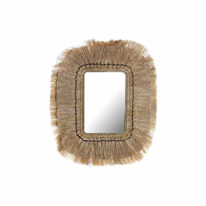 Lustro ścienne DKD Home Decor Szkło Naturalny Juta (50 x 2 x 60 cm)