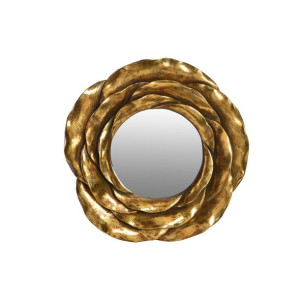 Lustro ścienne DKD Home Decor Lustro Złoty Żywica (41 x 5 x 41 cm)