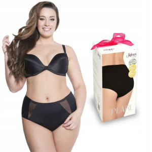 JULIMEX wysokie figi PEARL bezszwowe CZARNY XL
