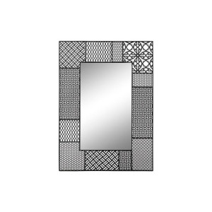 Lustro ścienne DKD Home Decor Lustro Czarny Metal (66 x 1,5 x 92 cm)