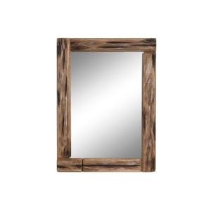 Lustro ścienne DKD Home Decor Szkło Naturalny Brązowy (53 x 3 x 73 cm)