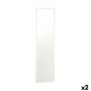 Lustro ścienne 30 x 120 cm Biały Drewno MDF (2 Sztuk)