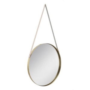 Lustro ścienne Złoty Metal 60 x 3 x 60 cm