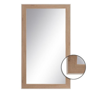 Lustro ścienne 98 x 2,8 x 178 cm Naturalny Biały DMF