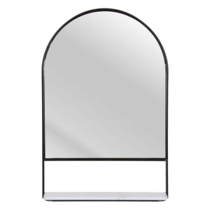 Lustro ścienne 60 x 2,5 x 90 cm Czarny Metal