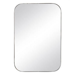 Lustro ścienne 80 x 2 x 55 cm Szkło Czarny Metal