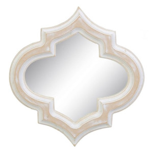 Lustro ścienne 31 x 2 x 30,5 cm Biały Drewno MDF