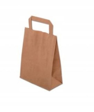 10x Papierowa Torba Eko 18x8x23cm Uchwyt płaski