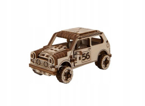Drewniane Puzzle 3D - Model Rally Car1 Mini Cooper