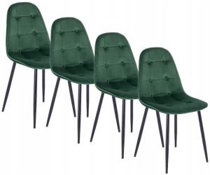 4x Krzesło ARIS Zielone Welur Salonu Jadalni Loft
