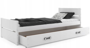 łóżko drewniane Bartek 200x90 + materac+ szuflada