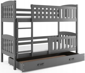 Łóżko piętrowe dla dzieci Kubuś 200x90 + BARIERKA