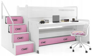 Łóżko piętrowe MAX 1 200x80 dla dzieci duże BIURKO