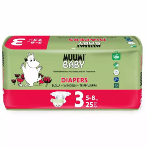 Muumi Baby, Pieluszki Jednorazowe 3 Midi 25 szt.