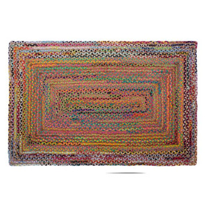 Dywan DKD Home Decor Brązowy Wielokolorowy Juta Bawełna (120 x 180 x 1 cm)