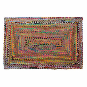 Dywan DKD Home Decor Brązowy Wielokolorowy Juta Bawełna (200 x 290 x 1 cm)